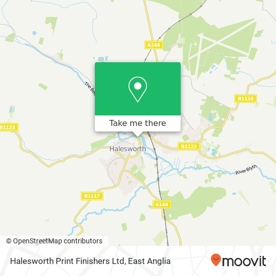 Halesworth Print Finishers Ltd map