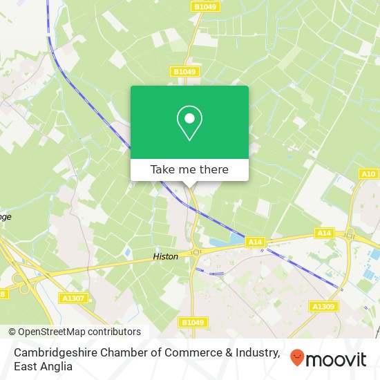 Cambridgeshire Chamber of Commerce & Industry map