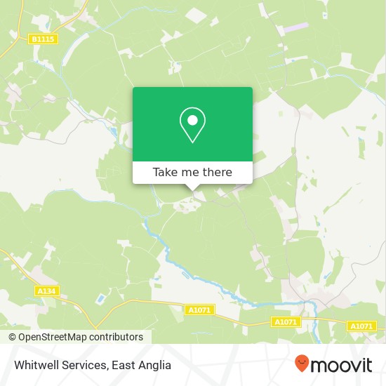 Whitwell Services map