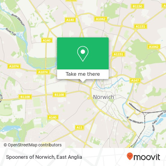 Spooners of Norwich map