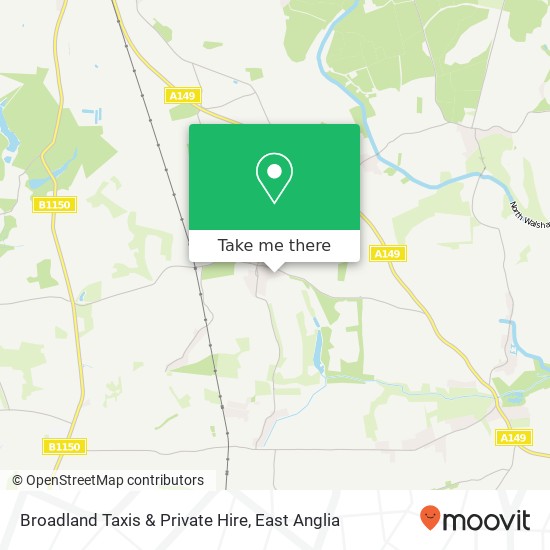 Broadland Taxis & Private Hire map