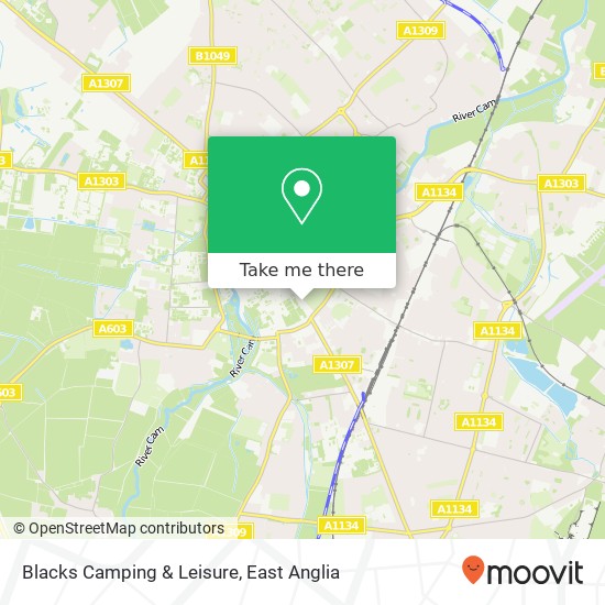 Blacks Camping & Leisure map