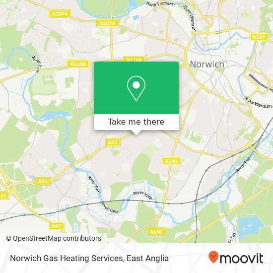 Norwich Gas Heating Services map