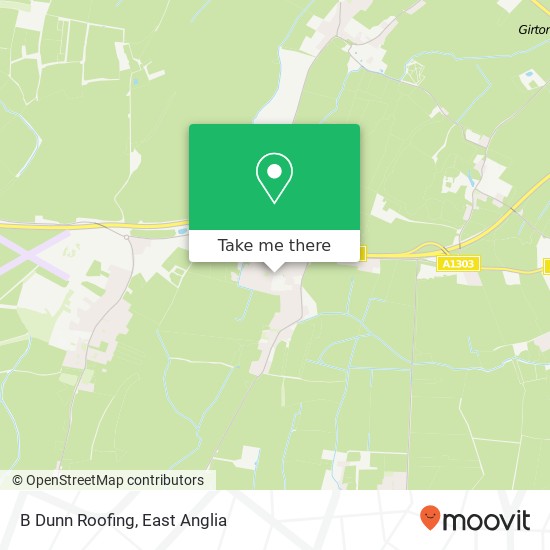 B Dunn Roofing map