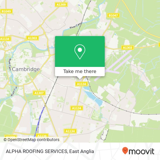 ALPHA ROOFING SERVICES map