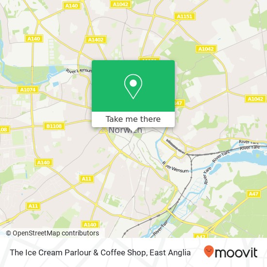 The Ice Cream Parlour & Coffee Shop map