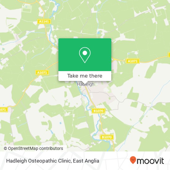 Hadleigh Osteopathic Clinic map