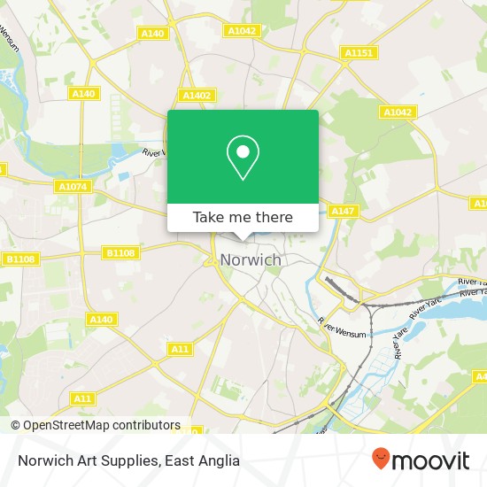Norwich Art Supplies map