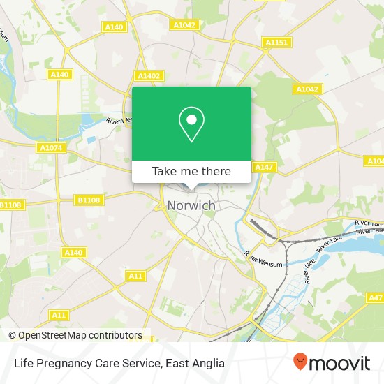 Life Pregnancy Care Service map