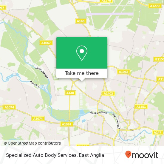 Specialized Auto Body Services map