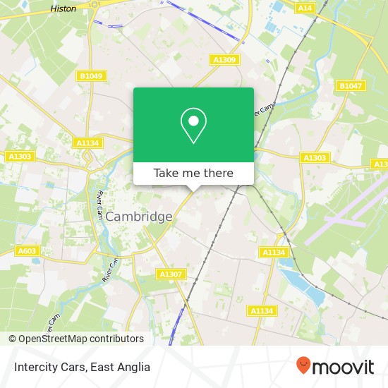 Intercity Cars map