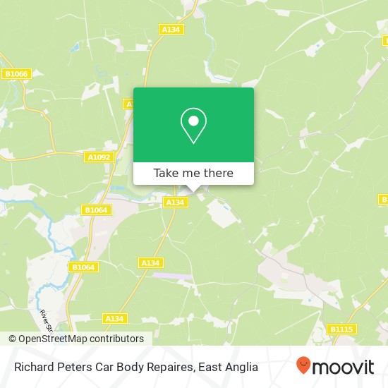 Richard Peters Car Body Repaires map