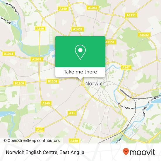 Norwich English Centre map