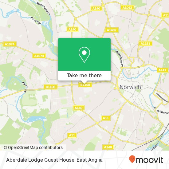 Aberdale Lodge Guest House map