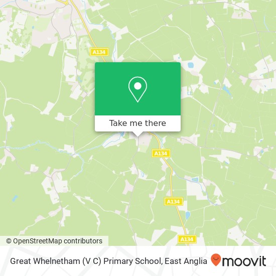 Great Whelnetham (V C) Primary School map