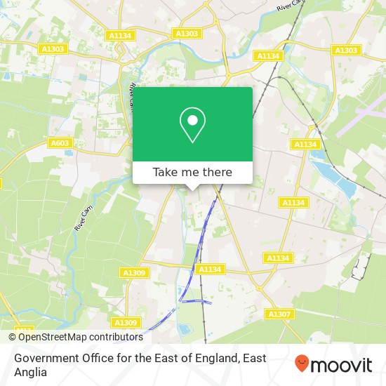 Government Office for the East of England map