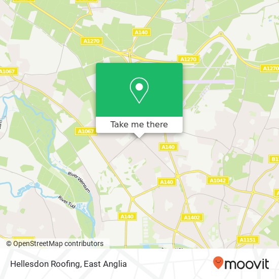 Hellesdon Roofing map