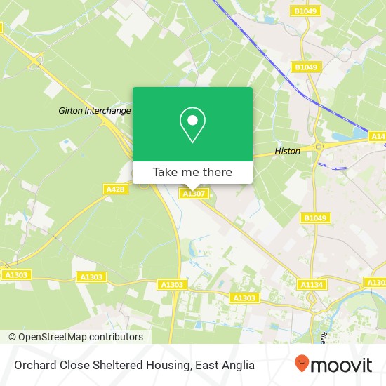 Orchard Close Sheltered Housing map