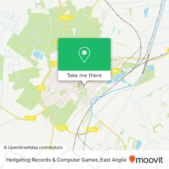 Hedgehog Records & Computer Games map