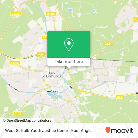 West Suffolk Youth Justice Centre map