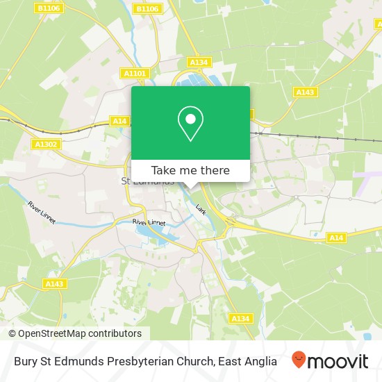 Bury St Edmunds Presbyterian Church map