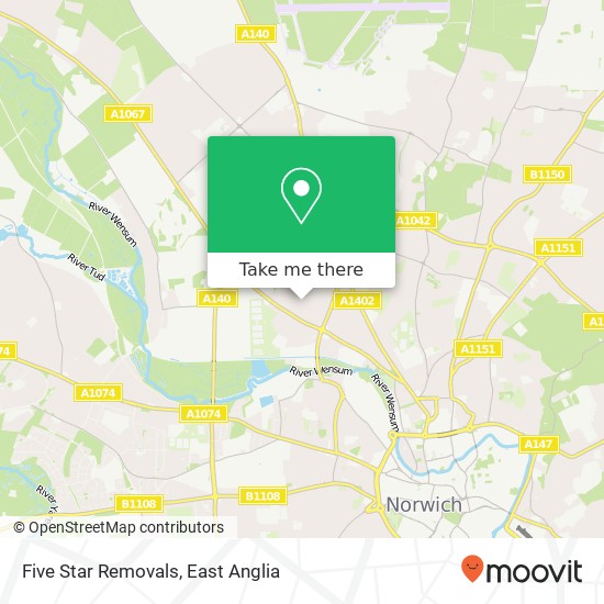 Five Star Removals map