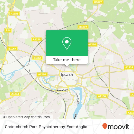 Christchurch Park Physiotherapy map