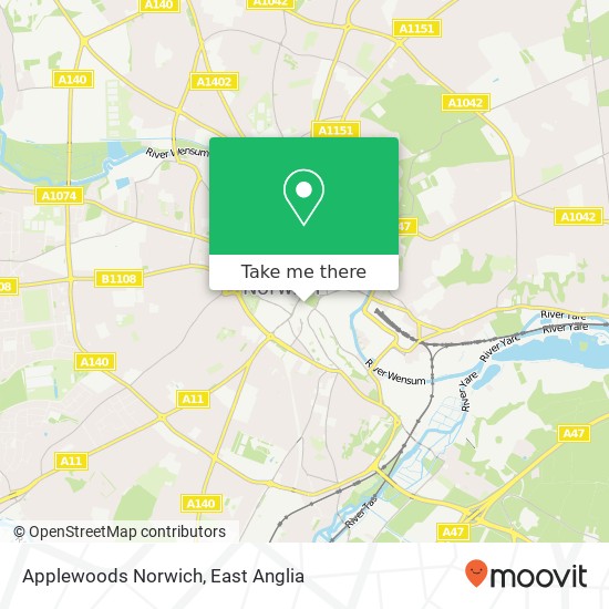 Applewoods Norwich map
