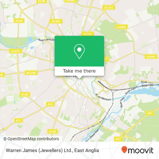 Warren James (Jewellers) Ltd. map