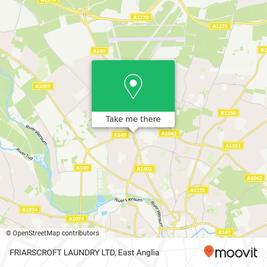 FRIARSCROFT LAUNDRY LTD map