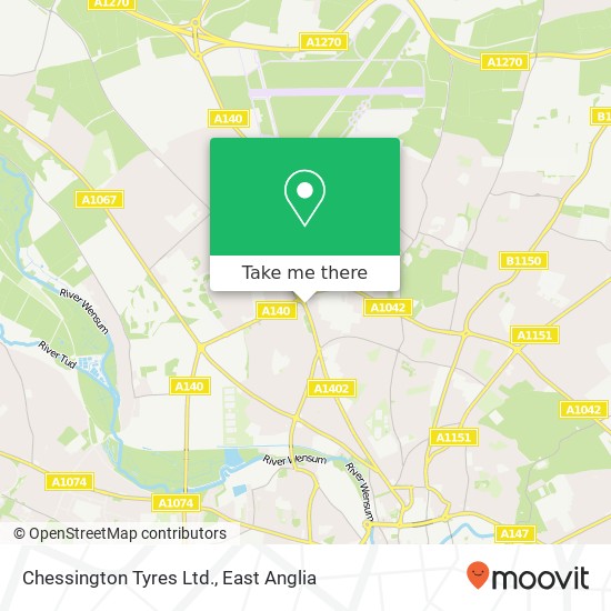 Chessington Tyres Ltd. map