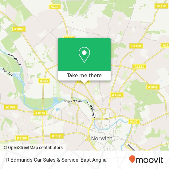 R Edmunds Car Sales & Service map