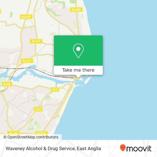 Waveney Alcohol & Drug Service map