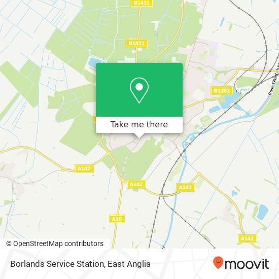 Borlands Service Station map