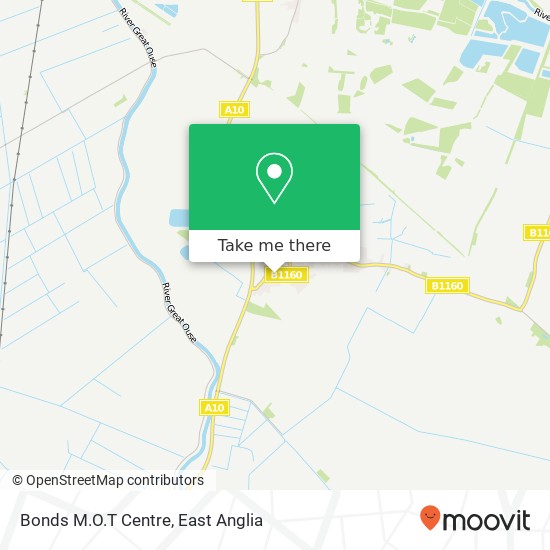 Bonds M.O.T Centre map