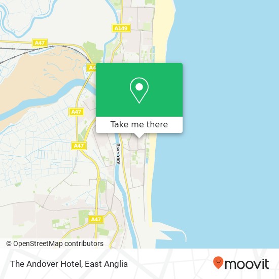 The Andover Hotel map