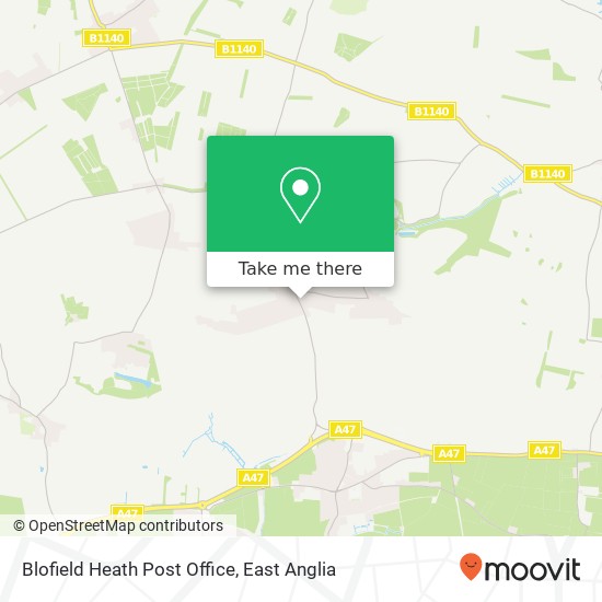 Blofield Heath Post Office map