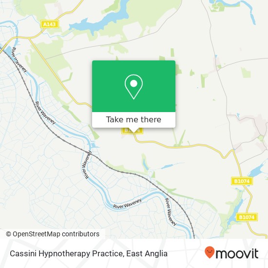 Cassini Hypnotherapy Practice map