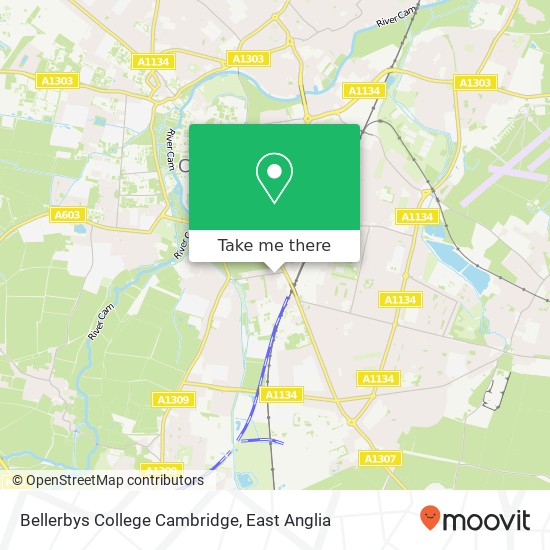 Bellerbys College Cambridge map