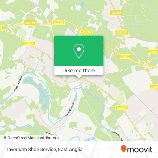 Taverham Shoe Service map