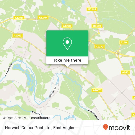 Norwich Colour Print Ltd. map