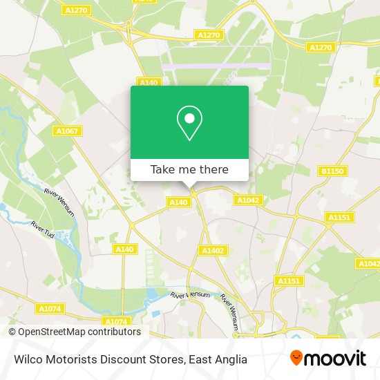 Wilco Motorists Discount Stores map