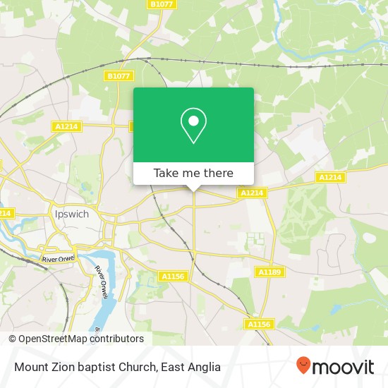 Mount Zion baptist Church map