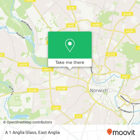 A 1 Anglia Glass map