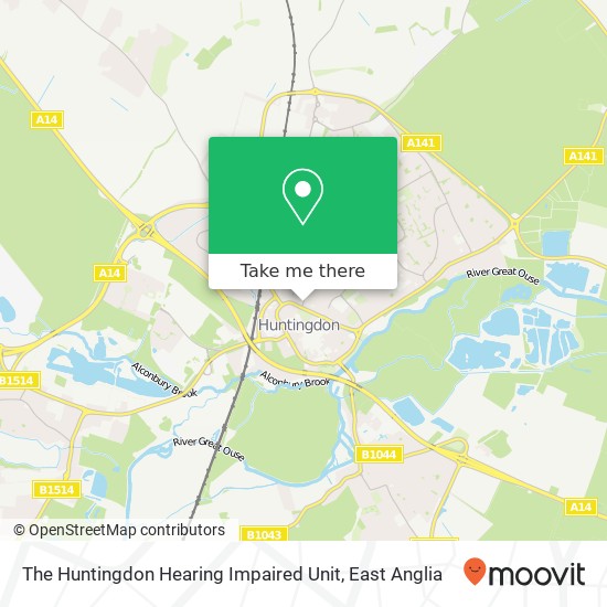 The Huntingdon Hearing Impaired Unit map