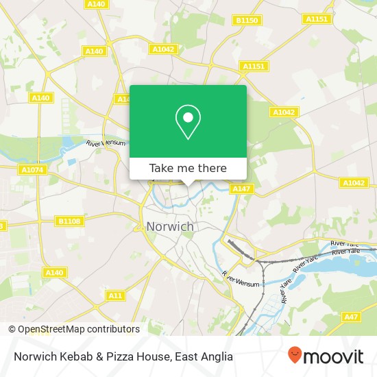 Norwich Kebab & Pizza House map