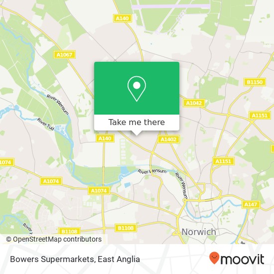 Bowers Supermarkets map