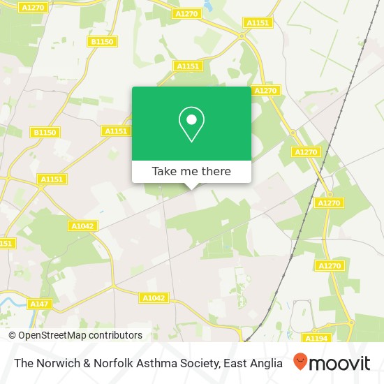 The Norwich & Norfolk Asthma Society map