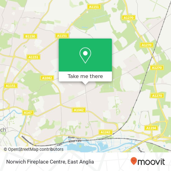 Norwich Fireplace Centre map