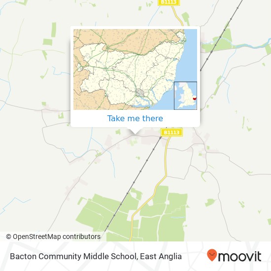 Bacton Community Middle School map